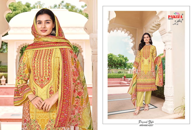 Arham Vol 42 By Pakiza Prints Lawn Cotton Embroidery Pakistani Suits Wholesale Shop In Surat